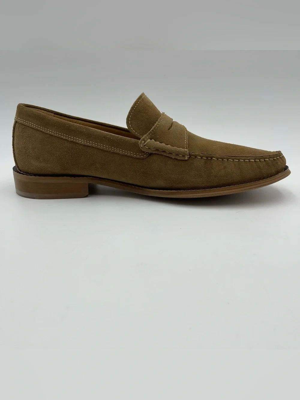 Donald Pliner Men SZ 11M Miles Dark Taupe/Tobacco Suede Loafers Shoes MSRP $285